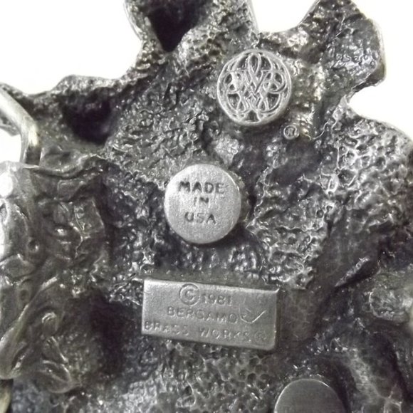 Country Western Vintage Pewter Belt Buckle, Bergamot Brass Works 1981 - Picture 6 of 9